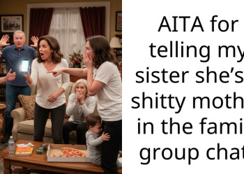 AITA for telling my sister she’s a shitty mother in the family group chat?