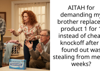 AITAH for demanding my brother replace a product 1 for 1 instead of cheap knockoff after I found out was stealing from me for weeks?