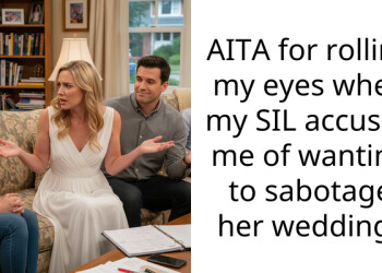 AITA for rolling my eyes when my SIL accused me of wanting to sabotage her wedding?
