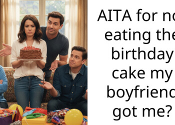 AITA for not eating the birthday cake my boyfriend got me?