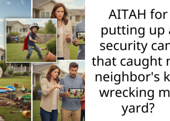 AITAH for putting up a security cam that caught my neighbor’s kid wrecking my yard?