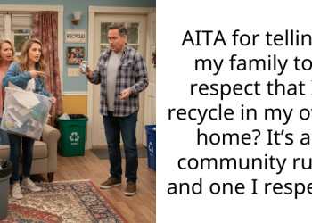 AITA for telling my family to respect that I recycle in my own home? It’s a community rule and one I respect.