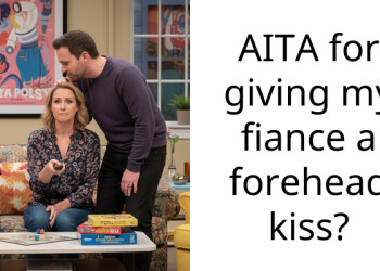 AITA for giving my fiance a forehead kiss?