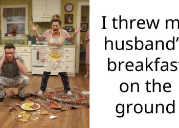 I threw my husband’s breakfast on the ground
