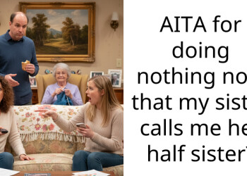 AITA for doing nothing now that my sister calls me her half sister?