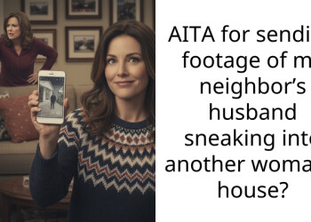 AITA for sending footage of my neighbor’s husband sneaking into another woman’s house?