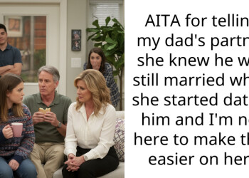 AITA for telling my dad’s partner she knew he was still married when she started dating him and I’m not here to make that easier on her?