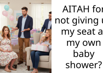 AITAH for not giving up my seat at my own baby shower?