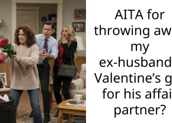 AITA for throwing away my ex-husband’s Valentine’s gift for his affair partner?