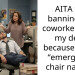 AITA for banning my coworker from my desk because of his “emergency chair naps”??