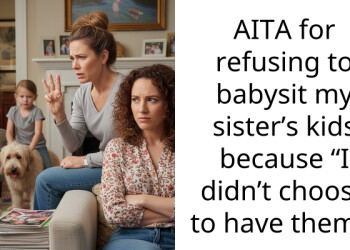 AITA for refusing to babysit my sister’s kids because “I didn’t choose to have them”?
