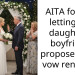 AITA for not letting my daughters boyfriend propose at my vow renewal?