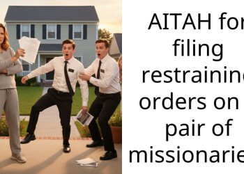 AITAH for filing restraining orders on a pair of missionaries?
