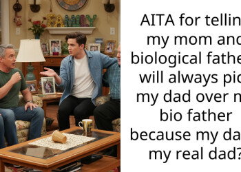 AITA for telling my mom and biological father I will always pick my dad over my bio father because my dad’s my real dad?