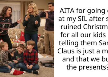 AITA for going off at my SIL after she ruined Christmas for all our kids by telling them Santa Claus is just a myth and that we buy the presents?