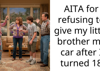 AITA for refusing to give my little brother my car after I turned 18