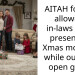 AITAH for not allowing in-laws to be present on Xmas morning while our kids open gifts?