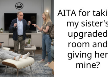 AITA for taking my sister’s upgraded room and giving her mine?