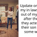 Update on telling my in laws to get out of my house after the way they acted after their son spilled some water.