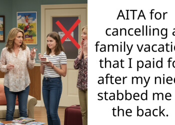 AITA for cancelling a family vacation that I paid for after my niece s**bbed me in the back.