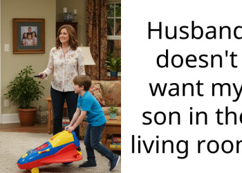Husband doesn’t want my son in the living room.
