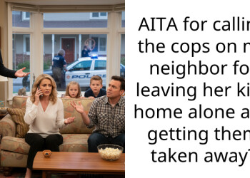 AITA for calling the cops on my neighbor for leaving her kids home alone and getting them taken away?