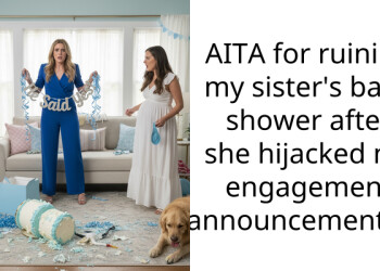 AITA for ruining my sister’s baby shower after she hijacked my engagement announcement?