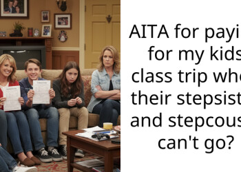 AITA for paying for my kids cla*s trip when their stepsister and stepcousin can’t go?