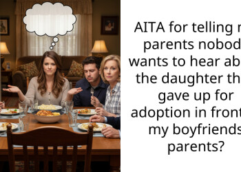 AITA for telling my parents nobody wants to hear about the daughter they gave up for adoption in front of my boyfriends parents?