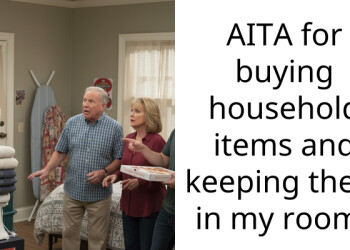 AITA for buying household items and keeping them in my room?