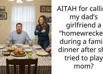 AITAH for calling my dad’s girlfriend a “homewrecker” during a family dinner after she tried to play mom?