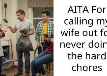 AITA For calling my wife out for never doing the hard ch**es