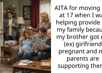 AITA for moving out at 17 when I was helping provide for my family because my brother got my (ex) girlfriend pregnant and my parents are supporting them?