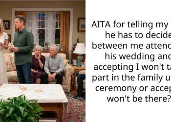 AITA for telling my dad he has to decide between me attending his wedding and accepting I won’t take part in the family unity ceremony or accept I won’t be there?
