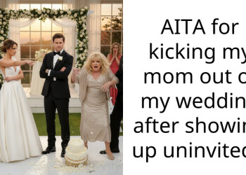 AITA for kicking my mom out of my wedding after showing up uninvited?