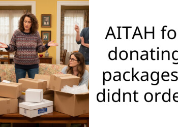 AITAH for donating packages i didnt order.