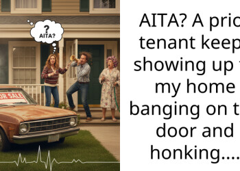 AITA? A prior tenant keeps showing up to my home banging on the door and honking….