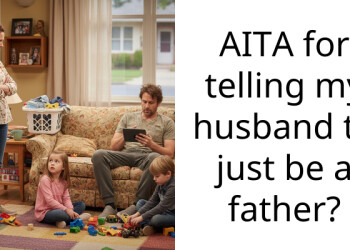 AITA for telling my husband to just be a father?