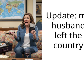 Update: my husband left the country