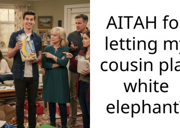 AITAH for letting my cousin play white elephant?