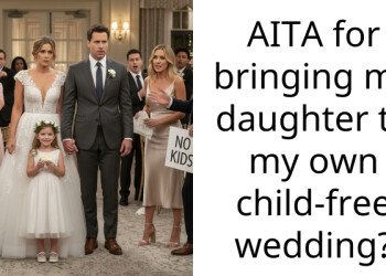 AITA for bringing my daughter to my own child-free wedding?