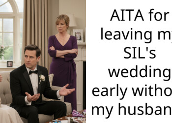 AITA for leaving my SIL’s wedding early without my husband?