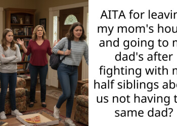 AITA for leaving my mom’s house and going to my dad’s after fighting with my half siblings about us not having the same dad?