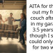 AITA for throwing out my friend’s couch after it sat in my garage for 3.5 years, even though I said she could only store it for two weeks?