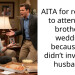 AITA for refusing to attend my brother’s wedding because he didn’t invite my husband?