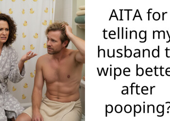 AITA for telling my husband to wipe better after p**ping?