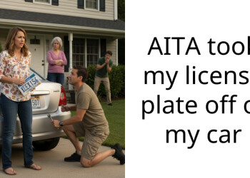 AITA took my license plate off of my car