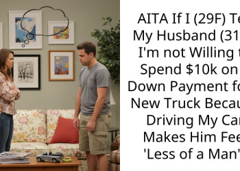 AITA If I (29F) Tell My Husband (31M) I’m not Willing to Spend $10k on a Down Payment for a New Truck Because Driving My Car Makes Him Feel ‘Less of a Man’?