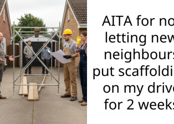 AITA for not letting new neighbours put scaffolding on my drive for 2 weeks