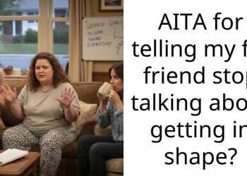 AITA for telling my fat friend stop talking about getting in shape?